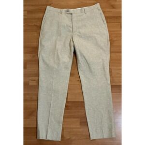 Joseph‎ Abboud JOE Linen Cotton Pants Men's 38x30 Beige Summer Trousers